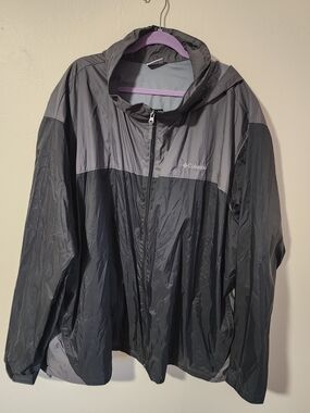 Columbia Black Jacket with Purple Trim - Hooded Shell